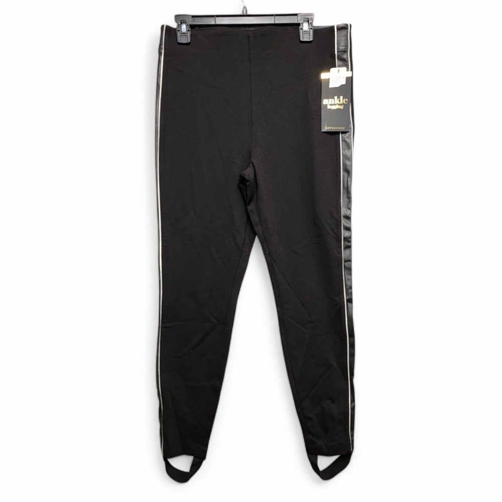 Liverpool Drew Ankle Leggings Womens 12 Black Stretch Stirrup‎ Pants NEW w/ Tag